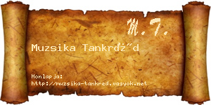 Muzsika Tankréd névjegykártya